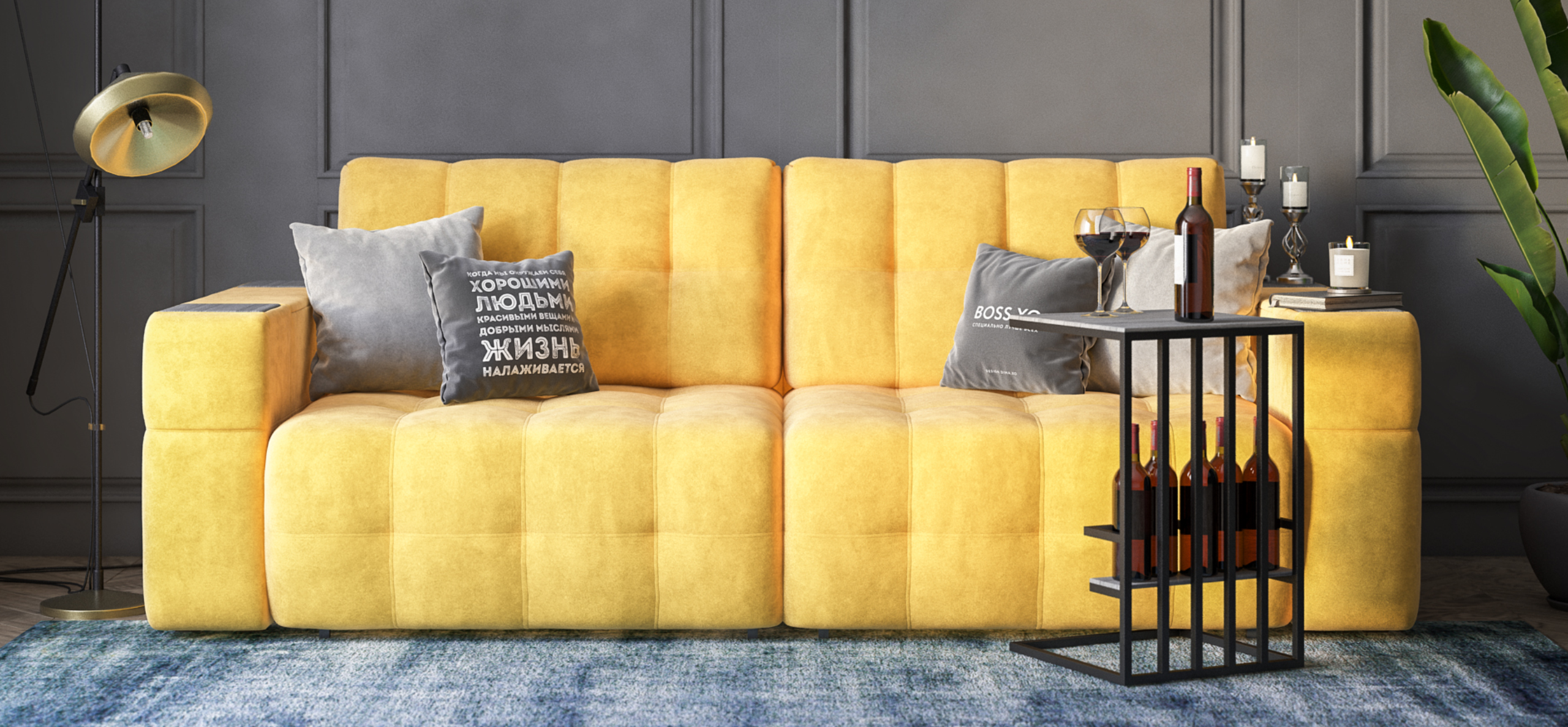 Прямой диван BOSS.XO — купить в Краснодаре в интернет-магазине Мебельныйцентр OZ МОЛЛ